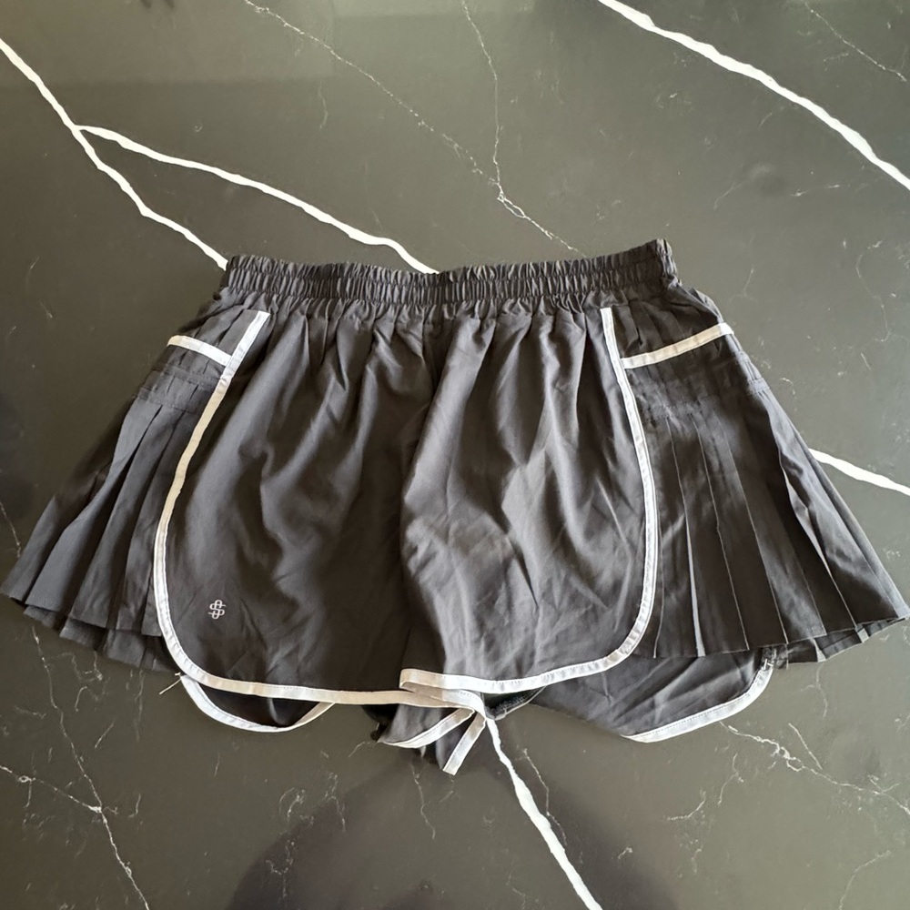 Simply Southern Black Pleated Shorts with‎ White Trim